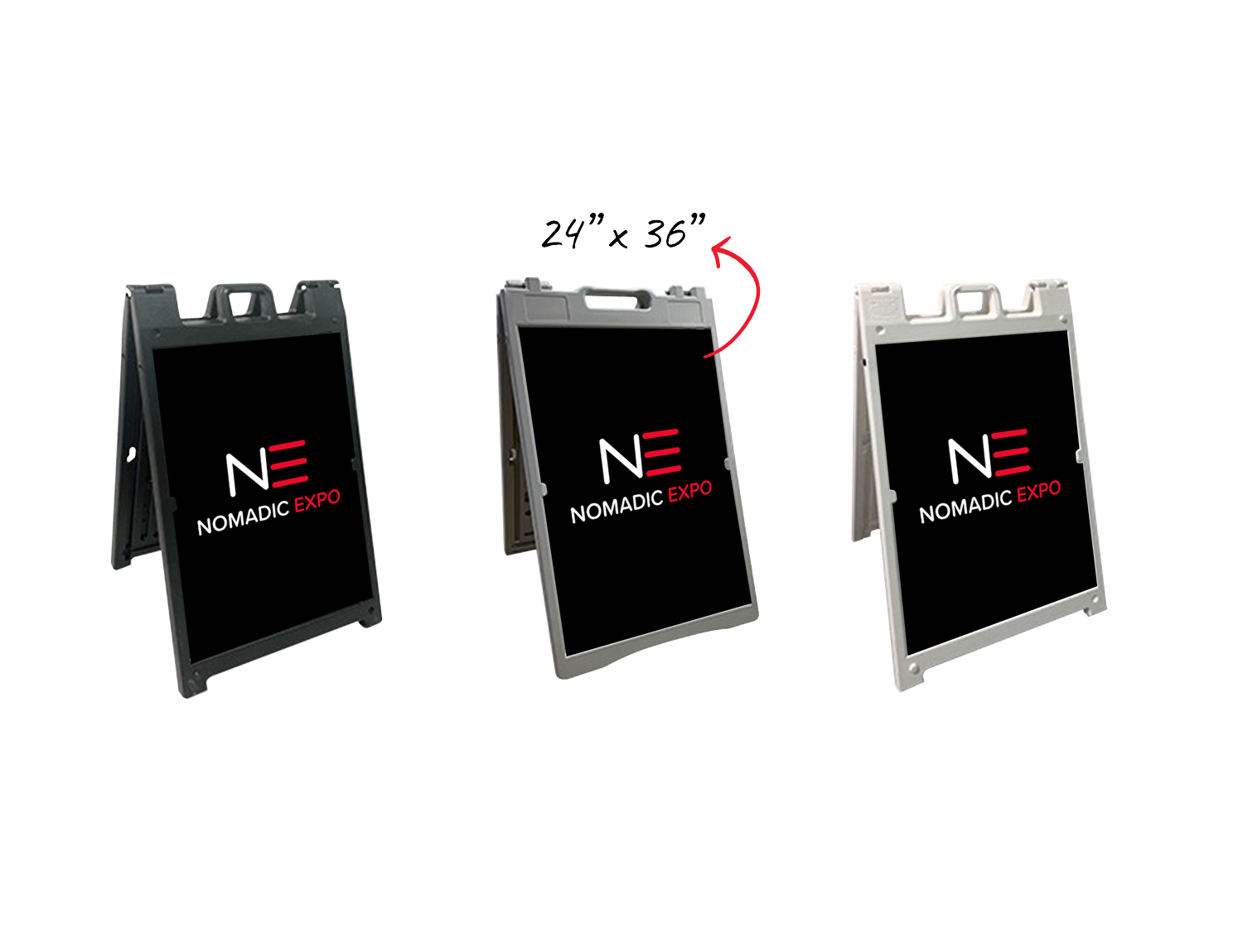 Portable sign holders Nomadic Expo